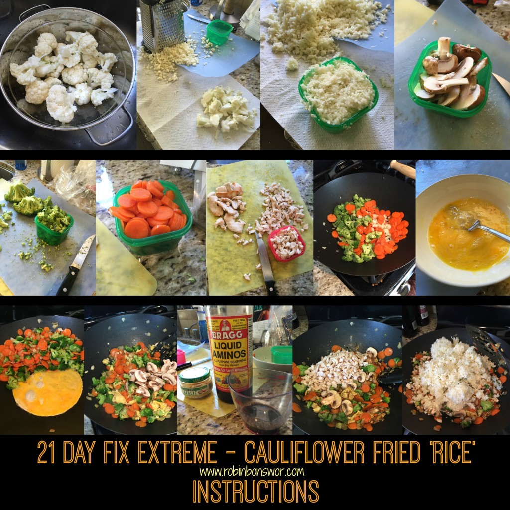 Cauliflower rice instructions