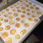 21 Day Fix Zucchini Chips out of the pan